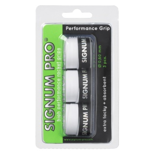 Signum Pro Overgrip Performance 0.6mm white 3-pack